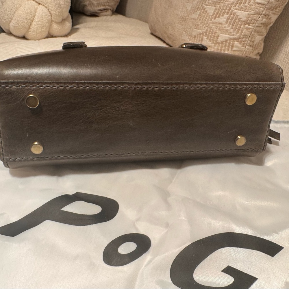 Genuine Leather Handmade Purse with Top Handle and Strap - Picture 6 of 12